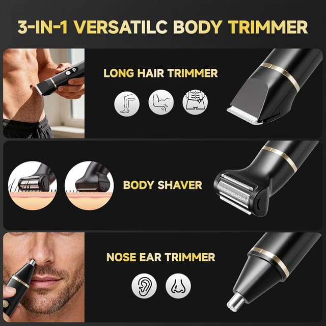 Detalle 2 de Beard Trimmer for Men IPX7 Waterproof Groomer 🪒
