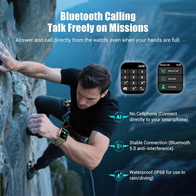 Thumbnail 4 de Military Smart Watch 2.01" Fitness Watch with Compass