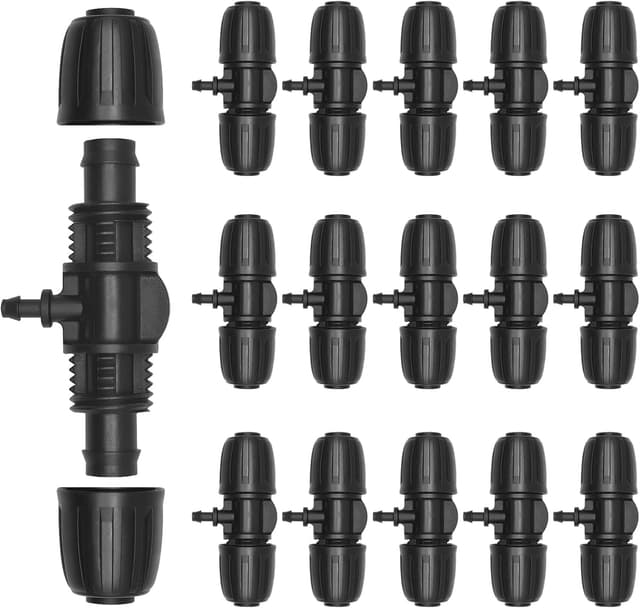 Thumbnail 6 de Hydrogarden Tropfbewässerung mit Widerhaken-Kugelhahn, 10-teilig (1/2 Zoll) für Tropfbewässerungsschlauch 16 mm
