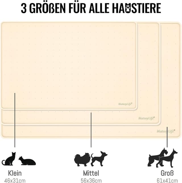 Detalle 2 de MateeyLife Silikon Napfunterlage 61x41 cm Beige