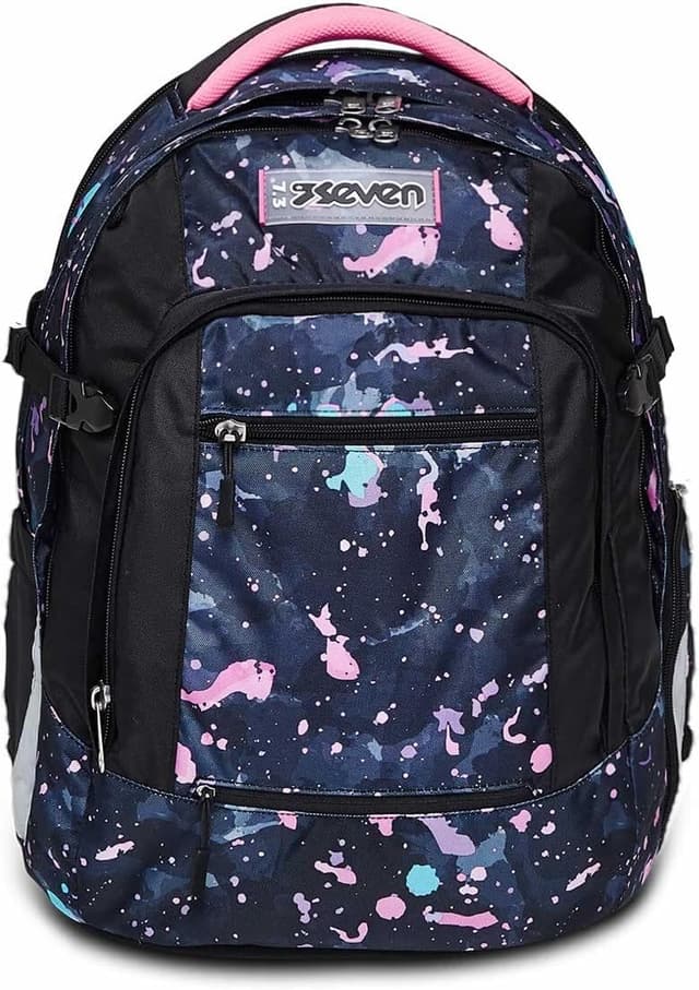 Detalle de Seven Schulranzen ergonomischer & erweiterbarer Schulrucksack mit Höhenverstellung, ab 1. Klasse