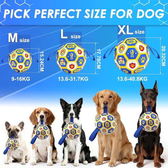 Detalle 2 de Vivifying Fußball-Hundespielzeug 8 Zoll (World Cup Edition) mit Luftpumpe – interaktiver Ball für drinnen & draußen