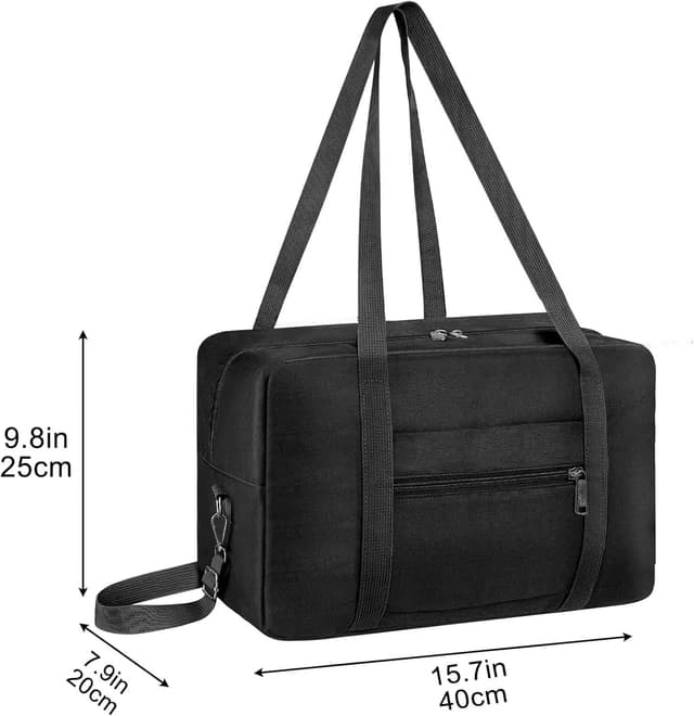 Detalle de CNMTCCO Ryanair cabin bag 40x20x25 underseat holdall with shoulder strap (black)