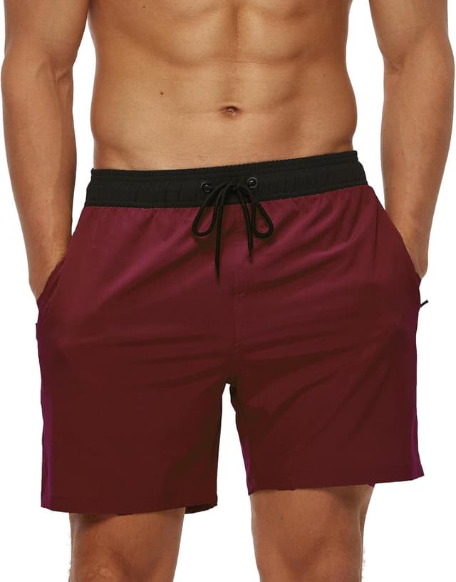 Detalle de Aisprts Maillot de bain homme short extensible à poches zippées