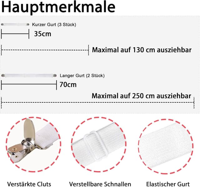 Detalle de CHACROC Tischdeckenklammern für Dicke Tische
