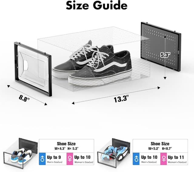 Detalle de Foluck Shoe Storage Box 15-Pack for Sneakers