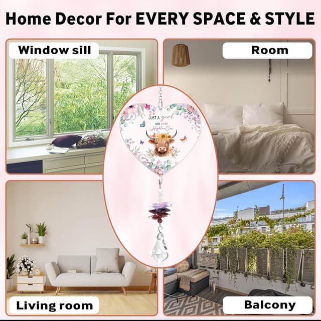 Thumbnail 6 de Highland Cow Crystal Suncatcher