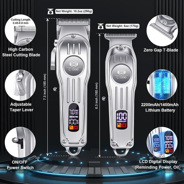 Detalle 2 de CIICII Haarschneidemaschine Profi 2200 mAh 💈