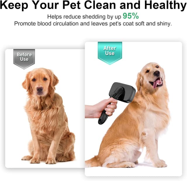 Thumbnail 3 de WOPQAEM Dog Brush Self Cleaning Slicker