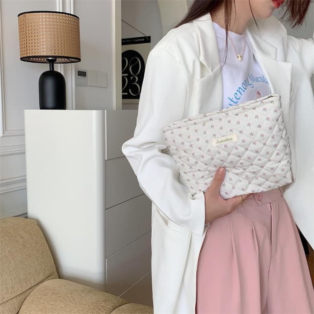 Detalle 2 de Aucuu Kulturtasche Set 3-teilig mit Blumenmuster