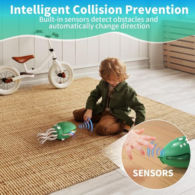 Detalle de SWTOIPIG polpo danzante interattivo con LED, musica e evitamento ostacoli intelligente