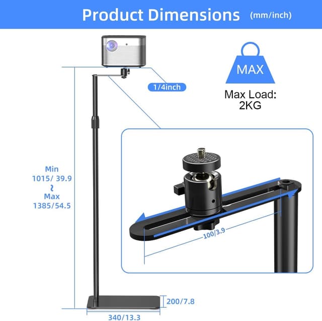 Thumbnail 6 de suptek Projektorständer 360° schwenkbar
