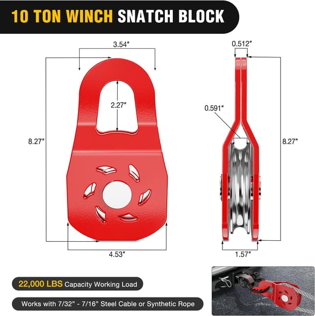 Detalle de Nilight Recovery Tow Strap Kit 31500LBS