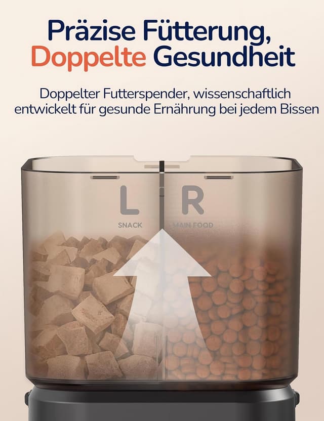 Detalle 2 de PalNests Futterautomat Katze 4L mit WLAN (2,4/5 GHz) & App-Steuerung