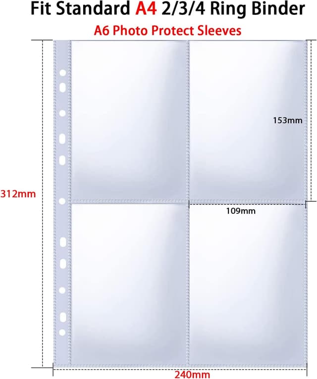 Detalle de WITHYU A6 photo sleeves 240 pockets