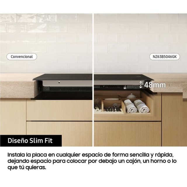 Detalle 2 de Samsung NZ63B5046GK/U1 placa inducción 59cm