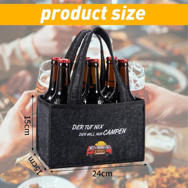 Detalle de Camping-Geschenk Handtasche Bier mit Spruch