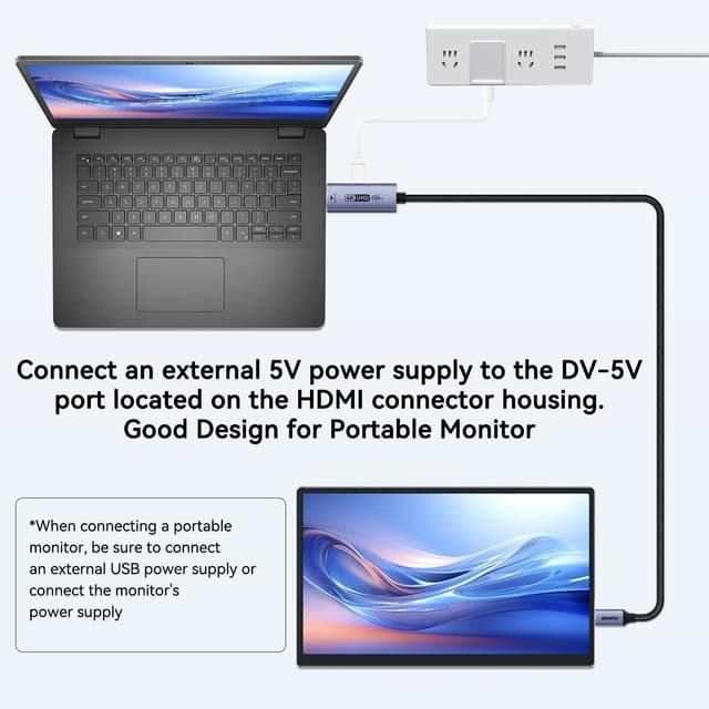 Thumbnail 3 de BENFEI Adattatore HDMI→USB‑C 1.8m 4K@60Hz