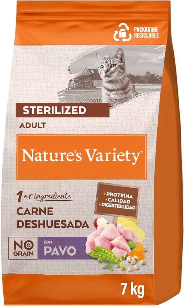 Detalle de Nature's Variety No Grain Gatos Esterilizados 7kg