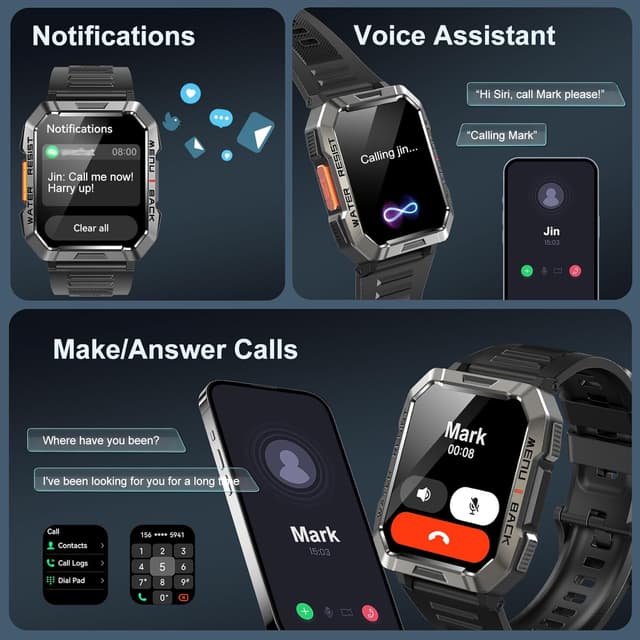 Thumbnail 2 de Blackview Rugged Military Smartwatch 100 Day