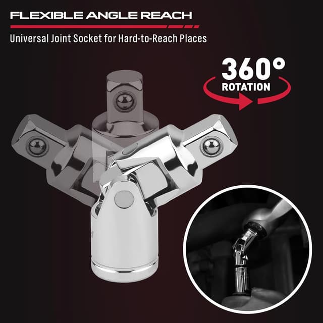 Thumbnail 3 de SEDY 4-Piece 3/8in Drive Socket Set