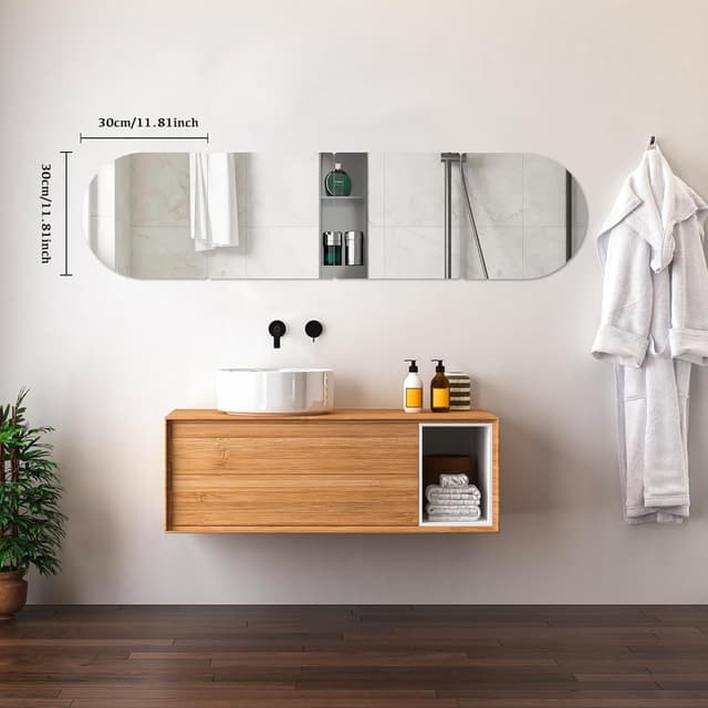 Detalle de Hode Mirror Tiles 30x30cm, 4 Pack