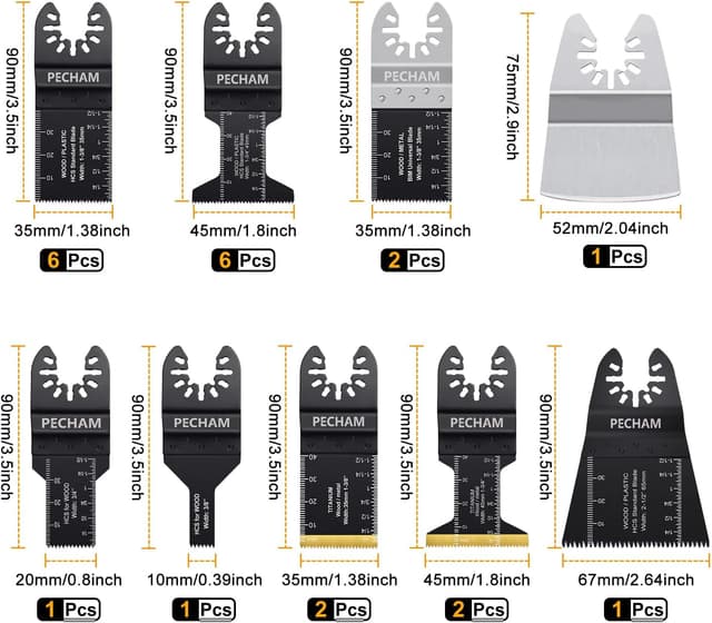 Detalle 2 de PECHAM 128 Multitool Sägeblätter Set