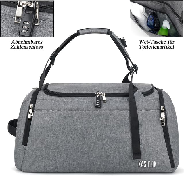 Detalle de Sports duffle bag 42L with wet pocket