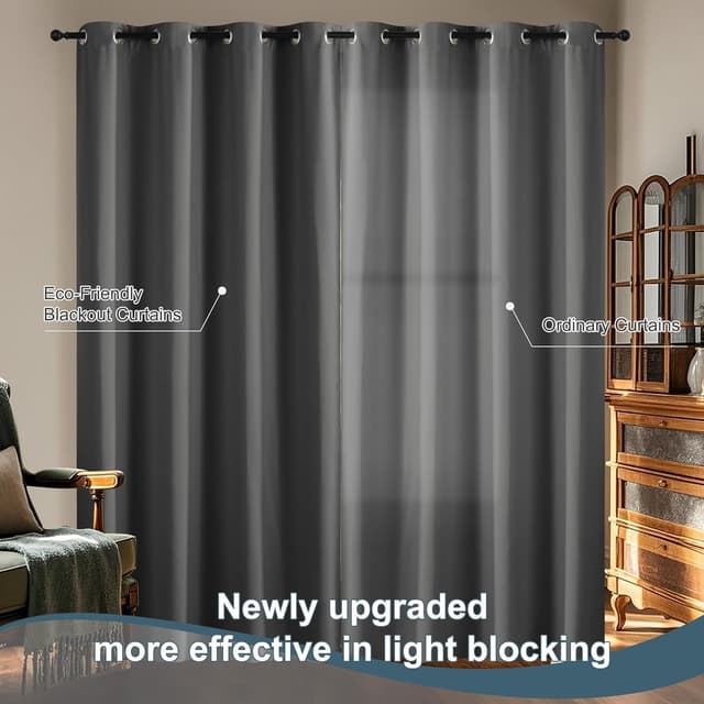 Thumbnail 6 de PONY DANCE tende oscuranti interne con anelli (2 pezzi) L 140 x H 260 cm, grigio