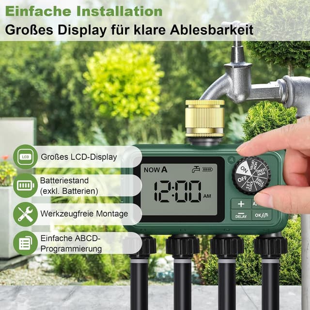 Detalle 2 de XinFuture Bewässerungscomputer mit 4 Ausgängen