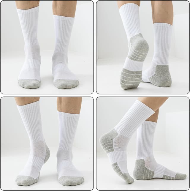 Thumbnail 6 de Niorasen 6 Pairs Mens Cushioned Sports Socks