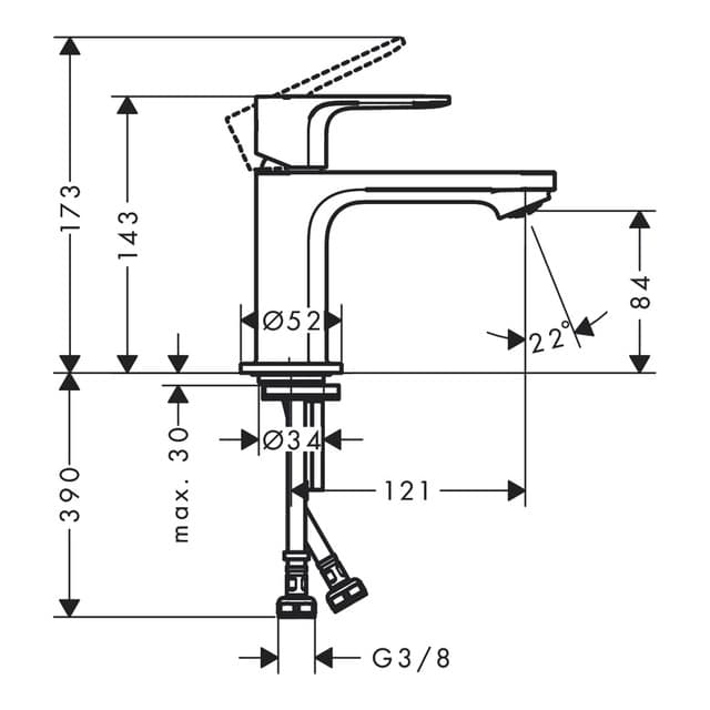 Thumbnail 2 de Hansgrohe Rebris E monomando con apertura en frío