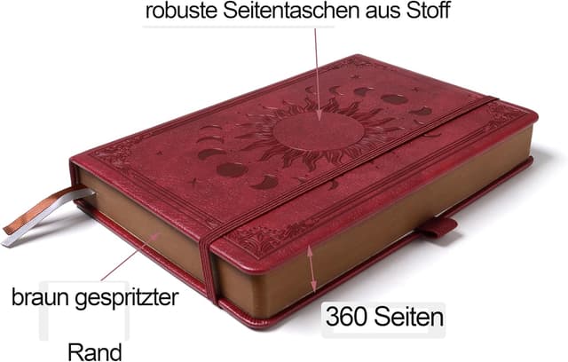 Detalle de HwxBen Notizbuch im B5-Format (19,6 x 25,4 cm) – liniert, 360 Seiten mit Stifthalter