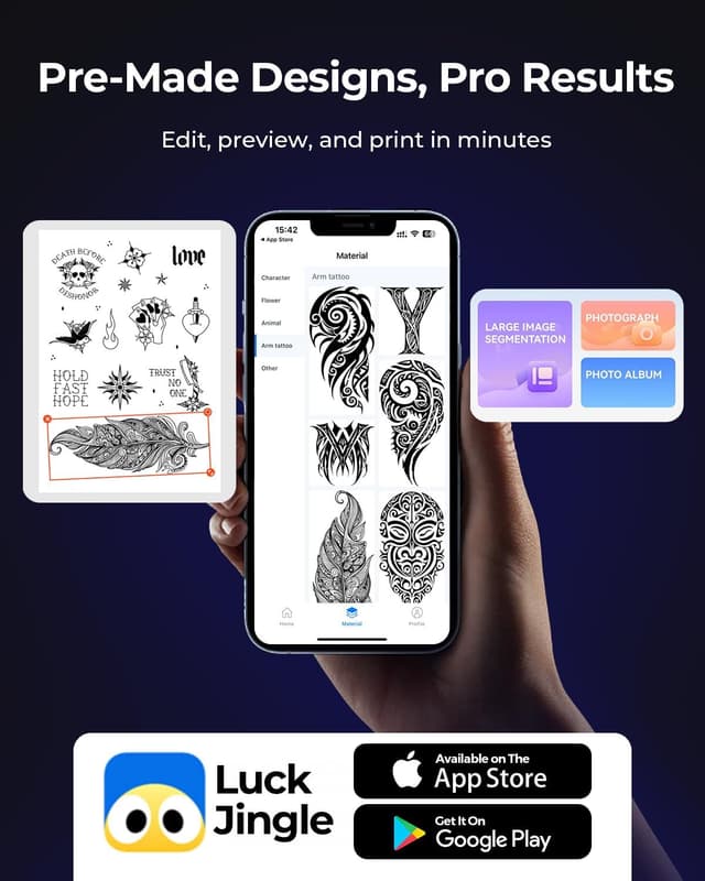 Detalle 2 de MUNBYN ITP06 Tattoo Drucker 300 DPI đź–¨