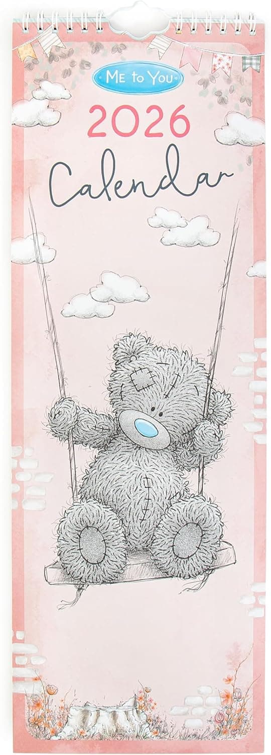 Detalle de Me To You Tatty Teddy Calendrier fin classique 2026 (42 x 14 cm) – calendrier mural 2026