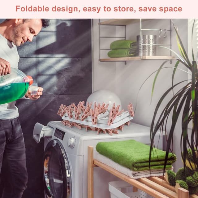 Thumbnail 5 de Sock Dryer 40 Pegs Foldable Rack