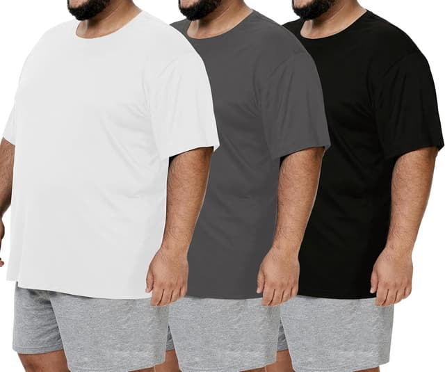 Thumbnail 6 de BOOJO 3-Pack Men’s Big and Tall Short-Sleeve Quick Dry Moisture-Wicking T-Shirts (3XL–5XL)