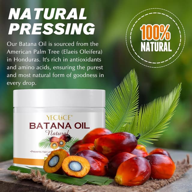 Detalle 2 de Huile de batana pure pour la pousse des cheveux Dr Sebi Pure et Naturelle – 220 g