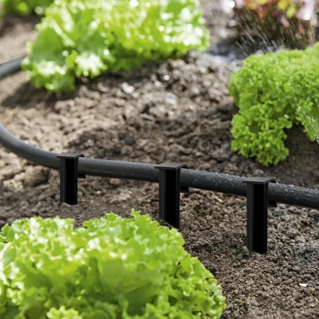 Detalle de Wzzy Gurden 50-pack AquaPEG ground securing pegs for drip irrigation line & soaker hose