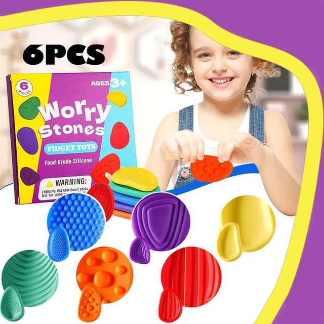Thumbnail 5 de Sensory Stones Fidget Toys 6 Stück für Stress