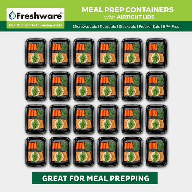 Detalle de Freshware Meal Prep Containers 50 Pack 🍱