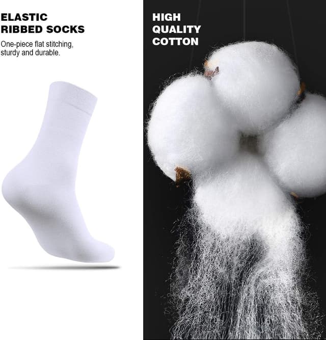 Detalle de EIISSION Socken (Unisex) 6 Paar Schwarz – warme Sportsocken für Alltag & Business