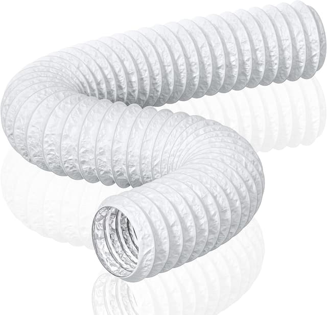 Detalle de HG Power 150 mm Abluftschlauch (5 m) flexibler PVC-Alurohr Lüftungskanal mit Schall-Umwicklung, weiß