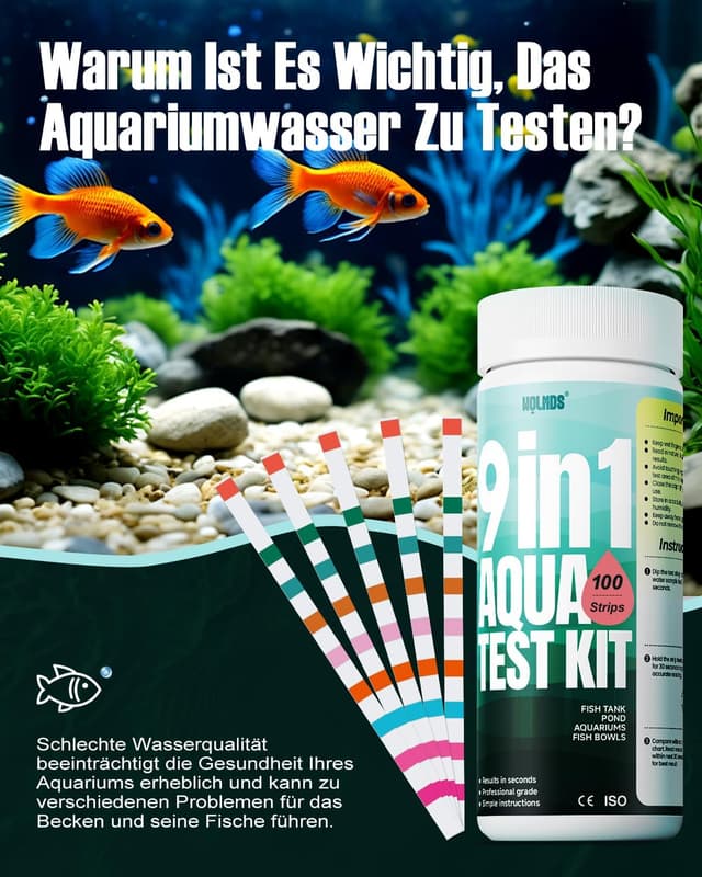 Thumbnail 6 de Wolmds 9‑in‑1 Aquarium Teststreifen 100er
