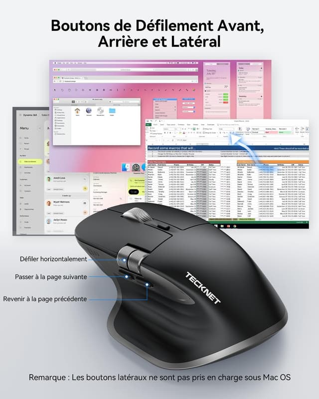 Thumbnail 4 de TECKNET Souris Bluetooth 4800 DPI rechargeable