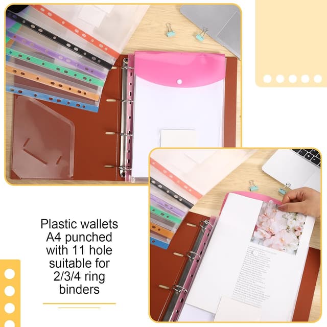 Thumbnail 4 de Plastic Wallets A4 Expandable 14-Pack folders