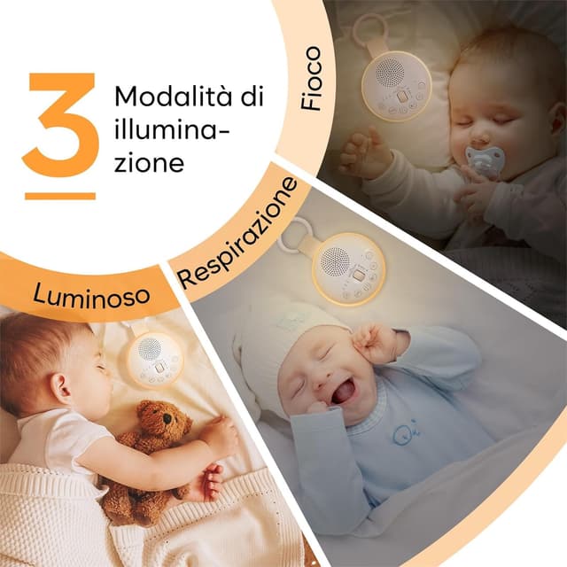 Thumbnail 2 de Aggiornato Rumori Bianchi per Neonato Portatile Easy@Home 34 Suoni