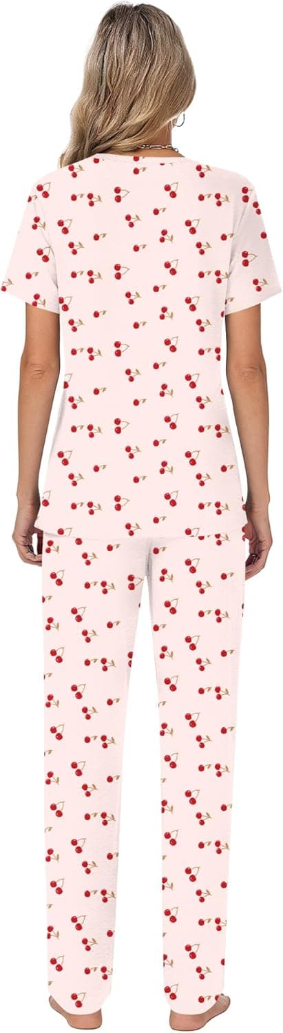 Detalle de Rapbin Damen Schlafanzug Lang als 2-teiliges Pyjama-Set mit Taschen