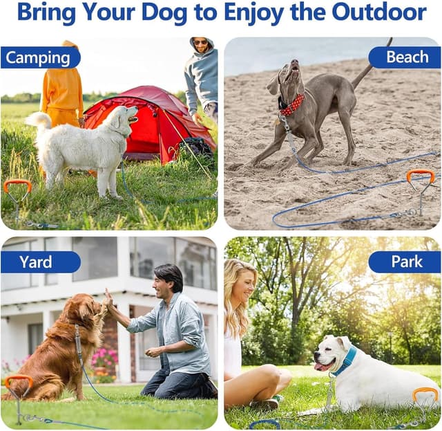 Detalle de Chuiendi dog tie out cable 10m lead