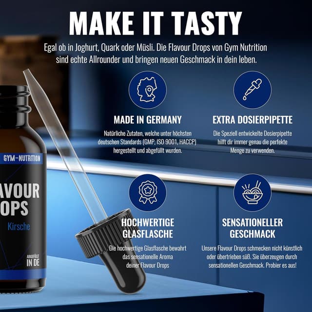 Thumbnail 3 de Gym Nutrition Flavour Drops Zuckerfrei Kirsche